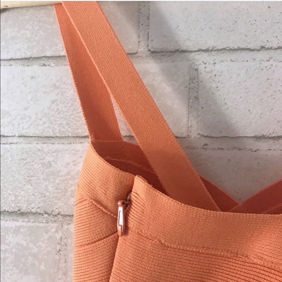 Orange Mini Bandage Dress - size Small - Picture 4 of 8